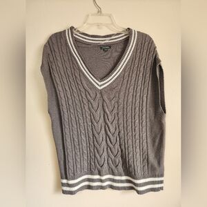 Wild Fable Gray Cable Knit Sweater Vest
